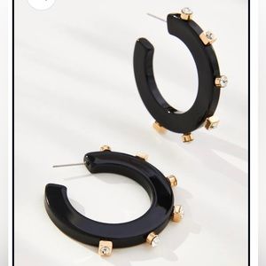 New, never been worn Smith & Co black hoop earrings